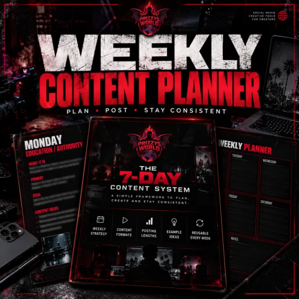 Weekly Content Planner cover